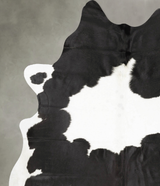 Black and White X-Large Brazilian Cowhide Rug 7'5"H x 6'1"W #B28561 by Hudson Hides