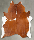 Brown and White XX-Large Brazilian Cowhide Rug 7'9"H x 6'11"W #B28565 by Hudson Hides