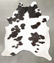 Black and White XX-Large Brazilian Cowhide Rug 9'2"H x 7'1"W #B28576 by Hudson Hides