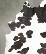 Black and White XX-Large Brazilian Cowhide Rug 9'2"H x 7'1"W #B28576 by Hudson Hides