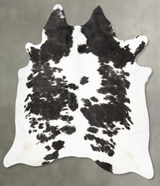 Black and White XX-Large Brazilian Cowhide Rug 8'1"H x 6'11"W #B28591 by Hudson Hides