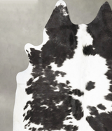 Black and White XX-Large Brazilian Cowhide Rug 8'1"H x 6'11"W #B28591 by Hudson Hides