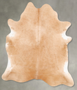 Beige X-Large Brazilian Cowhide Rug 7'5"H x 6'2"W #B28598 by Hudson Hides