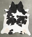 Black and White XX-Large Brazilian Cowhide Rug 7'7"H x 6'10"W #B28608 by Hudson Hides