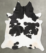 Black and White XX-Large Brazilian Cowhide Rug 7'7"H x 6'10"W #B28608 by Hudson Hides
