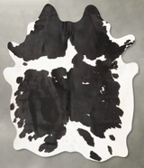 Black and White X-Large Brazilian Cowhide Rug 7'0"H x 6'2"W #B28609 by Hudson Hides