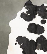 Black and White X-Large Brazilian Cowhide Rug 7'10"H x 6'3"W #B28614 by Hudson Hides