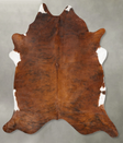 Medium Brindle XX-Large Brazilian Cowhide Rug 7'8"H x 6'11"W #B28618 by Hudson Hides