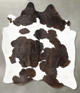 Black and White X-Large Brazilian Cowhide Rug 6'9"H x 6'1"W #B28623 by Hudson Hides