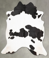 Black and White XX-Large Brazilian Cowhide Rug 8'1"H x 6'10"W #B28635 by Hudson Hides
