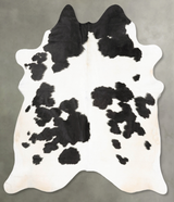 Black and White XX-Large Brazilian Cowhide Rug 7'11"H x 6'10"W #B28636 by Hudson Hides