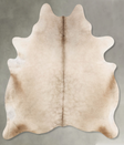 Champagne X-Large Brazilian Cowhide Rug 7'8"H x 6'3"W #B28649 by Hudson Hides