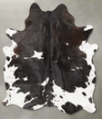 Black and White X-Large Brazilian Cowhide Rug 7'7"H x 6'5"W #B28666 by Hudson Hides