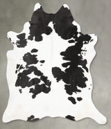 Black and White XX-Large Brazilian Cowhide Rug 7'10"H x 6'9"W #B28672 by Hudson Hides