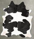 Black and White XX-Large Brazilian Cowhide Rug 7'7"H x 6'8"W #B28688 by Hudson Hides
