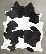 Black and White XX-Large Brazilian Cowhide Rug 7'7"H x 6'8"W #B28688 by Hudson Hides