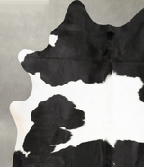 Black and White XX-Large Brazilian Cowhide Rug 7'7"H x 6'8"W #B28688 by Hudson Hides