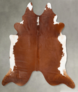 Brown and White Regular XX-Large Brazilian Cowhide Rug 7'10"H x 7'9"W #B28690 by Hudson Hides
