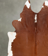 Brown and White Regular XX-Large Brazilian Cowhide Rug 7'10"H x 7'9"W #B28690 by Hudson Hides