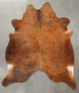 Medium Brindle X-Large Brazilian Cowhide Rug 7'4"H x 6'10"W #B28692 by Hudson Hides