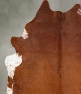 Brown and White Regular XX-Large Brazilian Cowhide Rug 8'5"H x 6'11"W #B28694 by Hudson Hides