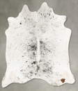 Salt and Pepper Black X-Large Brazilian Cowhide Rug 7'5"H x 6'5"W #B28699 by Hudson Hides