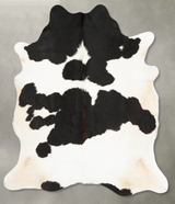 Black and White X-Large Brazilian Cowhide Rug 7'2"H x 6'5"W #B28716 by Hudson Hides