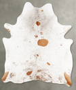 Salt and Pepper Brown X-Large Brazilian Cowhide Rug 7'3"H x 6'0"W #B28718 by Hudson Hides