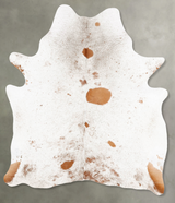 Salt and Pepper Brown X-Large Brazilian Cowhide Rug 7'3"H x 6'0"W #B28718 by Hudson Hides