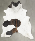 Salt and Pepper Black XX-Large Brazilian Cowhide Rug 7'11"H x 6'9"W #B28720 by Hudson Hides