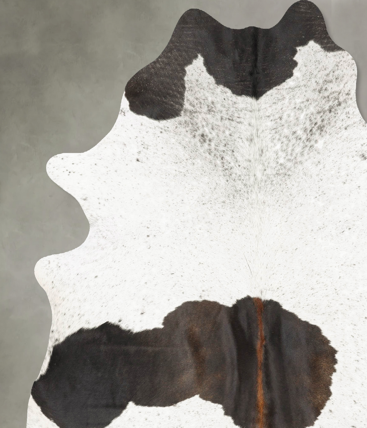 Salt and Pepper Black XX-Large Brazilian Cowhide Rug 7'11"H x 6'9"W #B28720 by Hudson Hides
