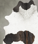 Salt and Pepper Black XX-Large Brazilian Cowhide Rug 7'11"H x 6'9"W #B28720 by Hudson Hides
