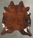 Dark Brindle X-Large Brazilian Cowhide Rug 7'3"H x 6'7"W #B28722 by Hudson Hides