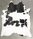 Black and White XX-Large Brazilian Cowhide Rug 8'6"H x 7'1"W #B28730 by Hudson Hides