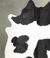 Black and White XX-Large Brazilian Cowhide Rug 8'4"H x 7'2"W #B28731 by Hudson Hides