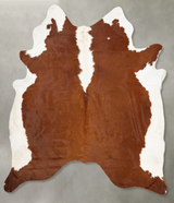 Hereford XX-Large Brazilian Cowhide Rug 8'3"H x 7'2"W #B28743 by Hudson Hides