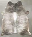 Grey Brindle Large Brazilian Cowhide Rug 7'0"H x 5'8"W #B28750 by Hudson Hides