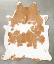 Beige and White XX-Large Brazilian Cowhide Rug 8'2"H x 7'2"W #B28753 by Hudson Hides