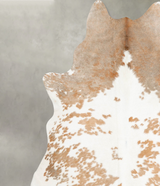 Beige and White XX-Large Brazilian Cowhide Rug 8'1"H x 6'11"W #B28754 by Hudson Hides