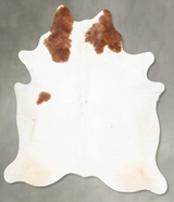 Brown and White Regular XX-Large Brazilian Cowhide Rug 8'2"H x 6'9"W #B28768 by Hudson Hides