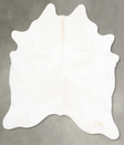 Solid White XX-Large Brazilian Cowhide Rug 8'4"H x 6'10"W #B28770 by Hudson Hides