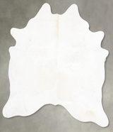 Solid White XX-Large Brazilian Cowhide Rug 8'4"H x 6'10"W #B28770 by Hudson Hides