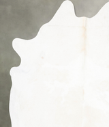 Solid White XX-Large Brazilian Cowhide Rug 8'4"H x 6'10"W #B28770 by Hudson Hides