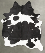 Black and White X-Large Brazilian Cowhide Rug 7'8"H x 5'11"W #B28782 by Hudson Hides