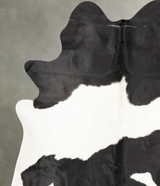 Black and White X-Large Brazilian Cowhide Rug 7'9"H x 6'5"W #B28791 by Hudson Hides