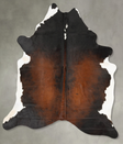 Chocolate and White X-Large Brazilian Cowhide Rug 7'7"H x 6'0"W #B28796 by Hudson Hides