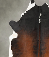 Chocolate and White X-Large Brazilian Cowhide Rug 7'7"H x 6'0"W #B28796 by Hudson Hides