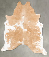 Beige and White X-Large Brazilian Cowhide Rug 7'9"H x 6'2"W #B28803 by Hudson Hides