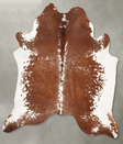 Brown and White XX-Large Brazilian Cowhide Rug 8'5"H x 6'11"W #B28857 by Hudson Hides
