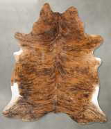 Medium Brindle X-Large Brazilian Cowhide Rug 7'4"H x 6'2"W #B28860 by Hudson Hides